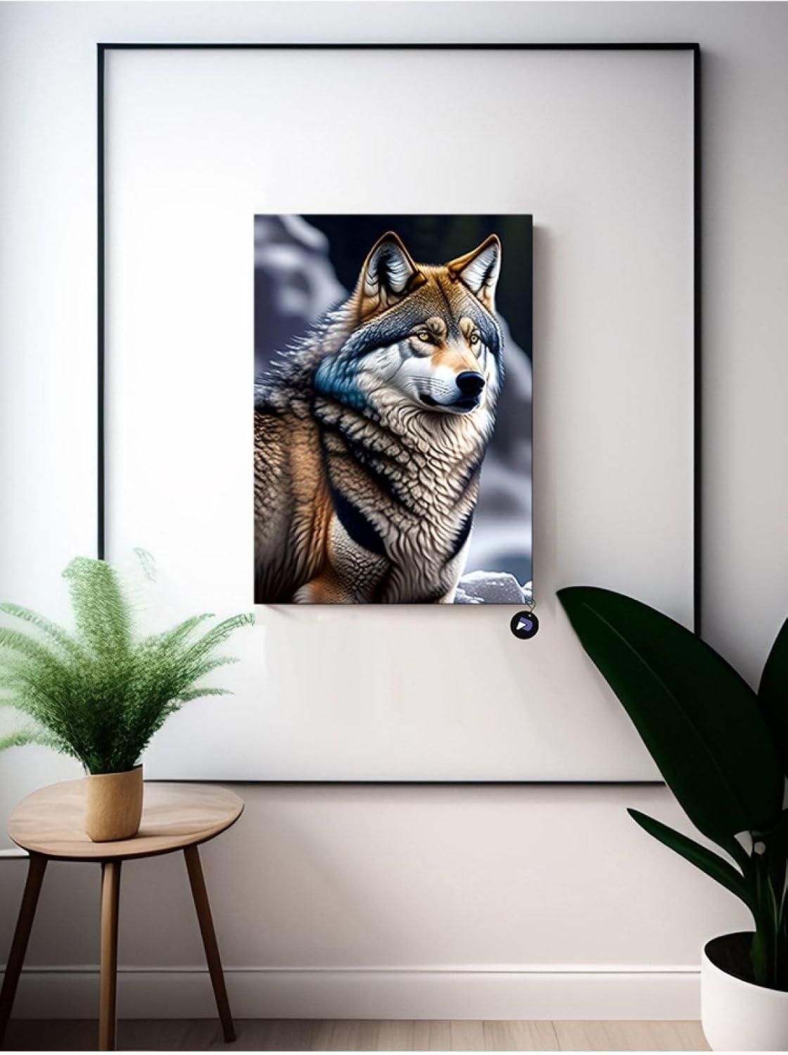 Postermanya (pster20723) Kuzey Kutup Kurdu Iskandinav Tarzı Kanvas Tablo 40 x 60