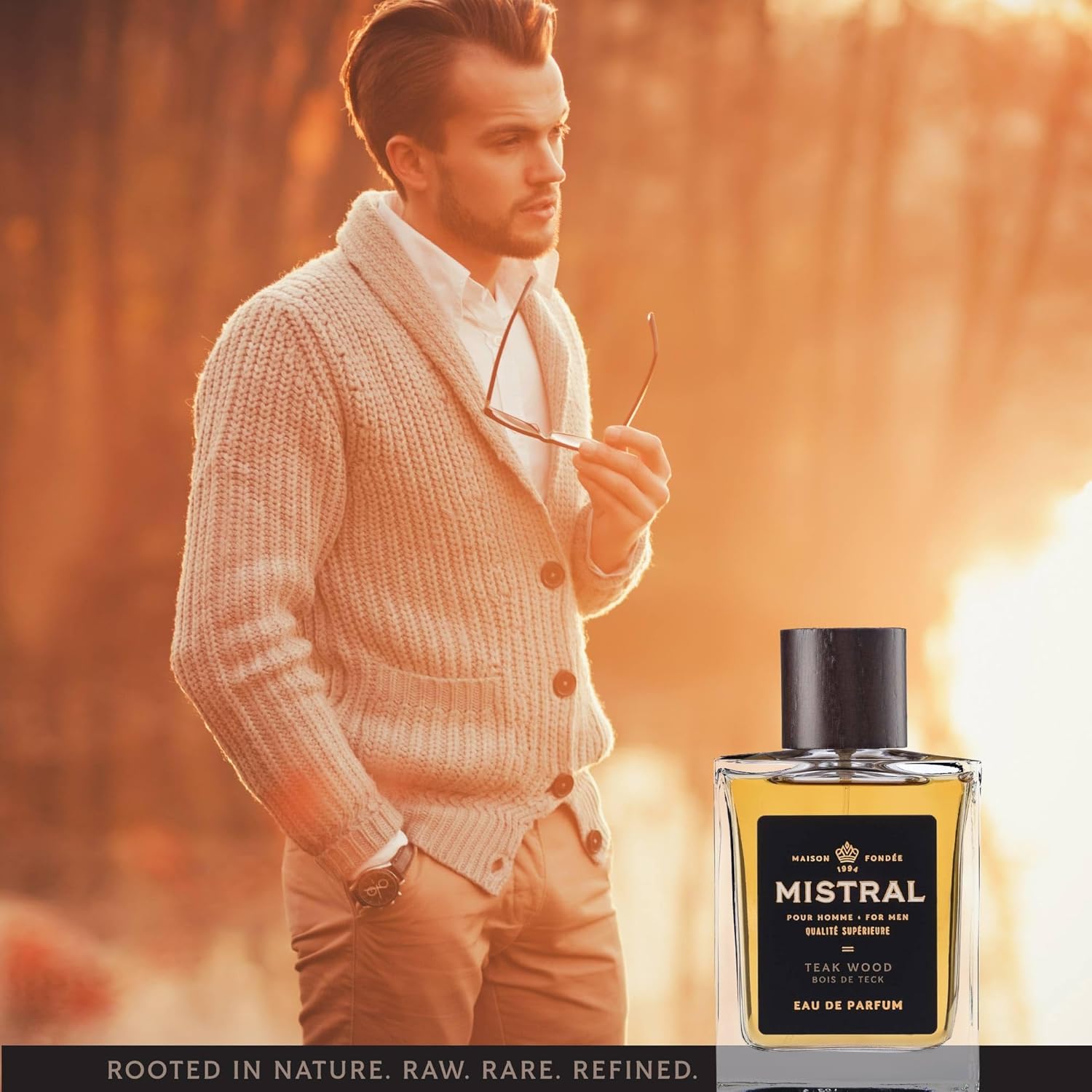 Mistral Men’s Cologne – Teakwood Eau de Parfum | Woody & Earthy Masculine Scent with Citrus, Jasmine, Patchouli & Musks | Cruelty-Free & Long-Lasting Perfume for Men, Made in France - 3.4 Oz - Image 5