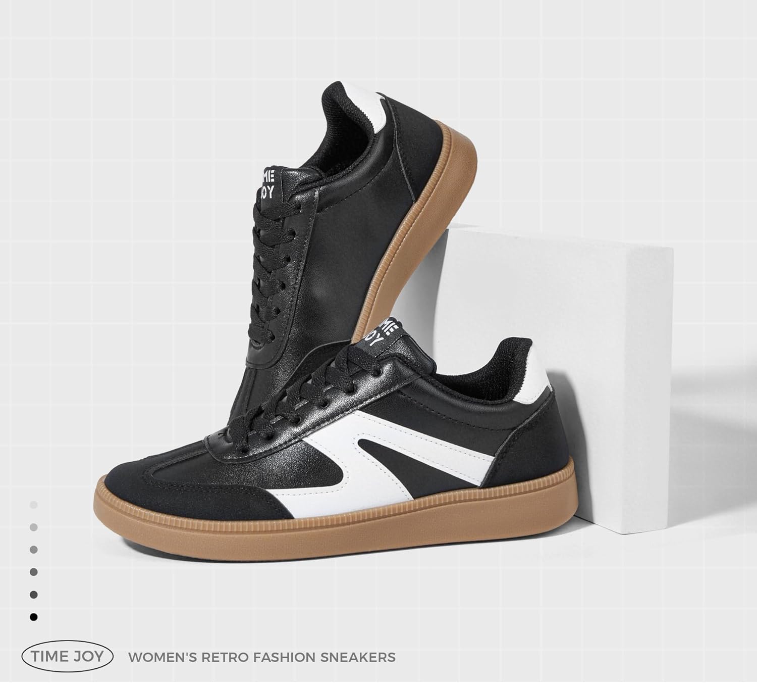 Women's Retro Sneakers Vintage Leather & Suede Patchwork Casual Shoes with Recyclable Material Insole Trendy Non-Slip Cushion for Streetwear & Daily Outfits - Image 7