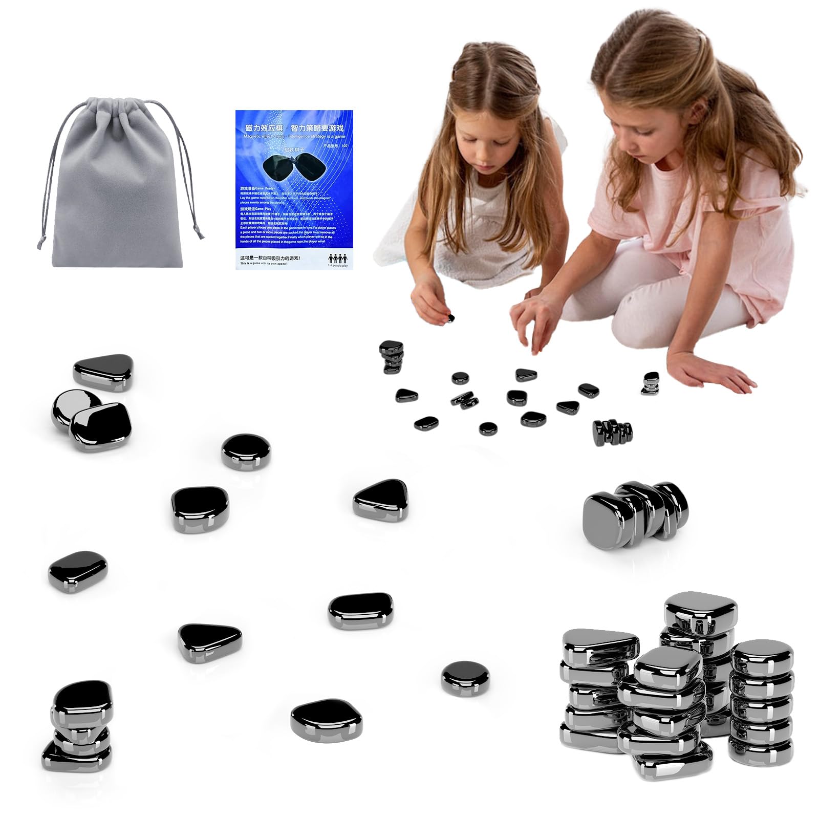  Chess Game, Logic Training Board Game for Kids, Adults  Chesss Set with 20 Pieces Chess, 1Gameplay Manual, and 1 Pouch, Perfect for Family Gatherings and Travel