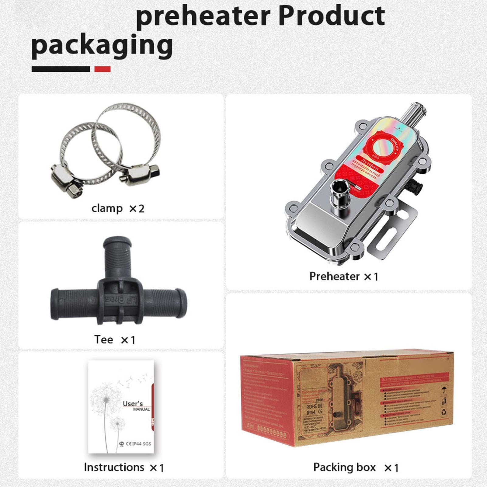 Generico Anticongelante para Coche, 1500 W, anticongelante para | aparcamiento, líquido refrigerante para camiones con protección contra sobrecalentamiento – Precalentador