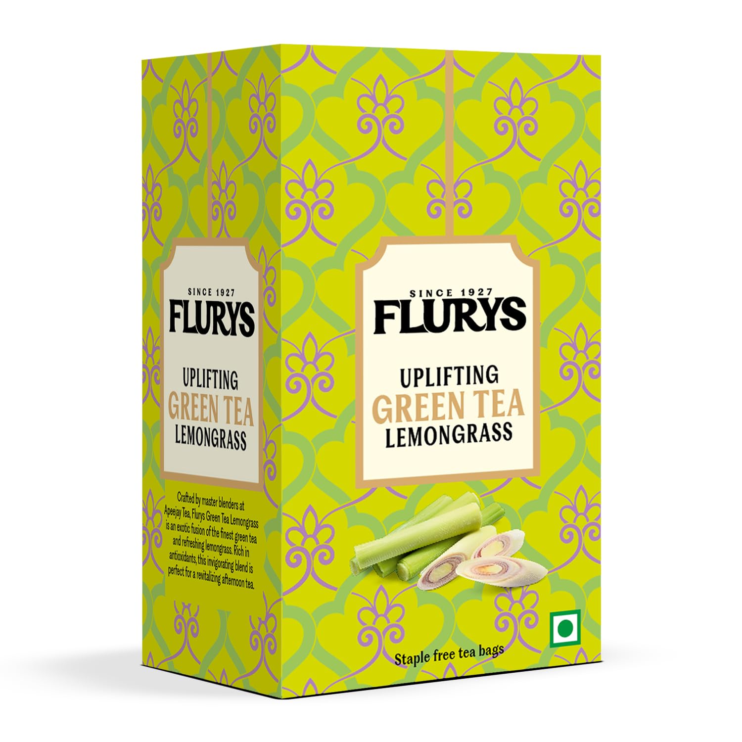 Flurys Uplifting Lemon Grass Green 37.5 Gm, 25 Tea Bags-image-16