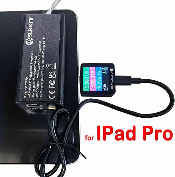 2.5Gbps PoE Splitter to USB Type-c 20W PD3.0 PPS QC 4+/3.0 802.3at, Compatible with Echo Hub, iPad, and Other Tablets