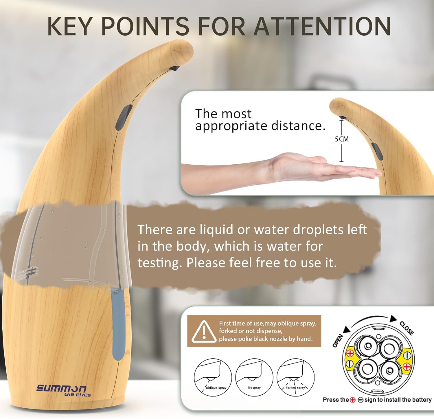 Automatic Liquid Soap Dispenser Touchless,400ML Hand & Dish Countertop Electric Dispenser with Sensor,4 Gear Adjustable Waterproof Battery Operated Kitchen Auto Soap Pump - Image 3