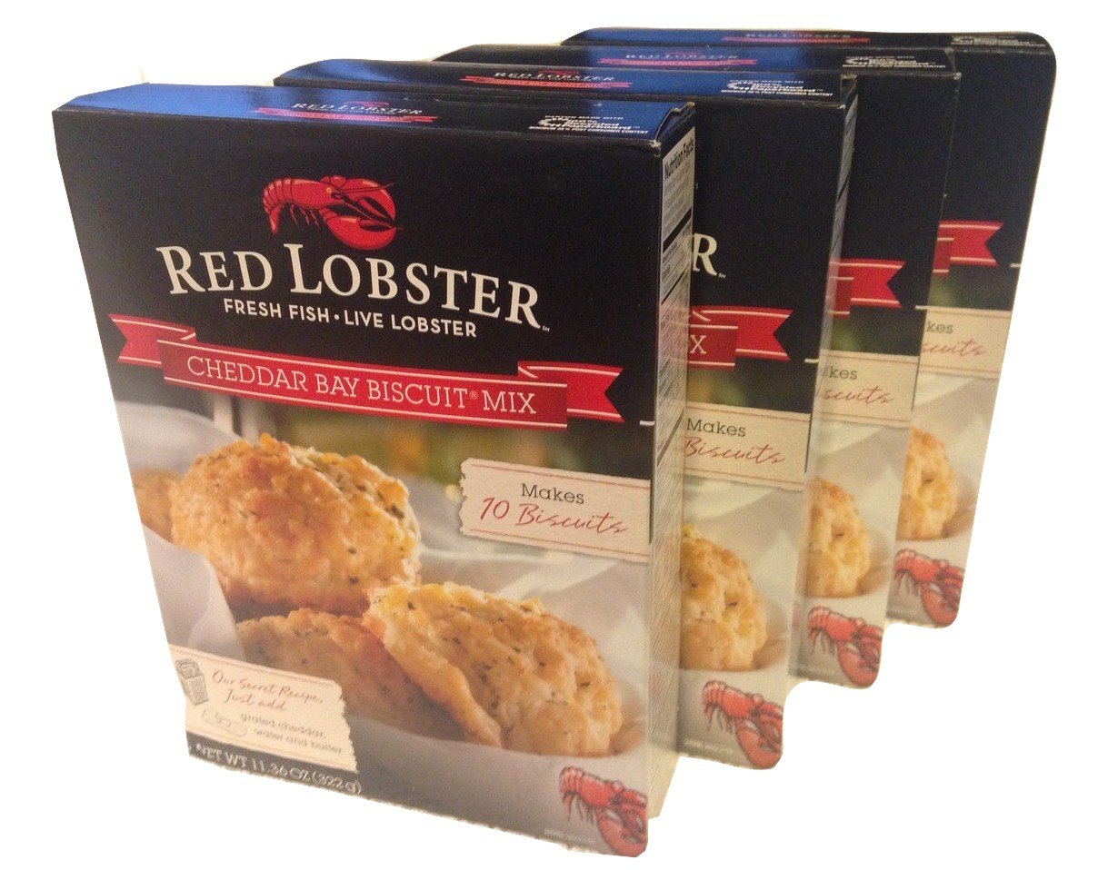 (Pack of 4) Red Lobster Cheddar Bay Biscuit Mix 11.36 oz Box