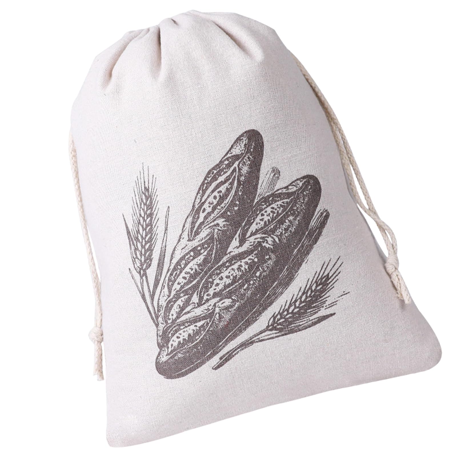 Maxtonser Washable Cotton Bread Bag with Lining Secure Drawstring Design Perfect For French Bread Sourdough Buns Bakery Storage