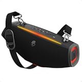 Skullcandy Barrel Mini Wireless Boombox Speaker&comma; Bluetooth 5&period;3&comma; Waterproof IPX7&comma; 12hr Battery&comma; LED Lights&comma; SKDY Multi-Link&comma; Portable Outdoor Speaker with True Wireless Stereo &lpar;Black&rpar;