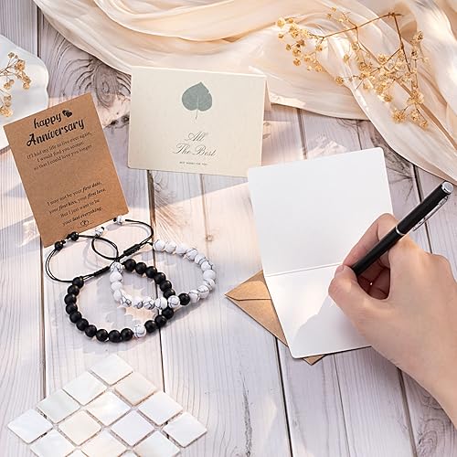 Miniatura 7 de UNGENT THEM Juego de pulseras ajustables a juego para parejas, regalos para novio, novia, pareja, marido, esposa, prometido, alma gemela, hombres y