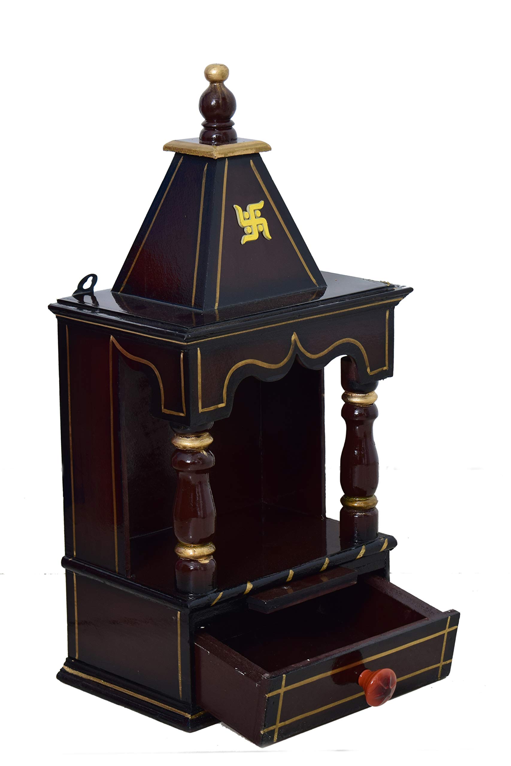 Buy Sky Glamour Wooden Temple for Home Shop Office Art and Craft