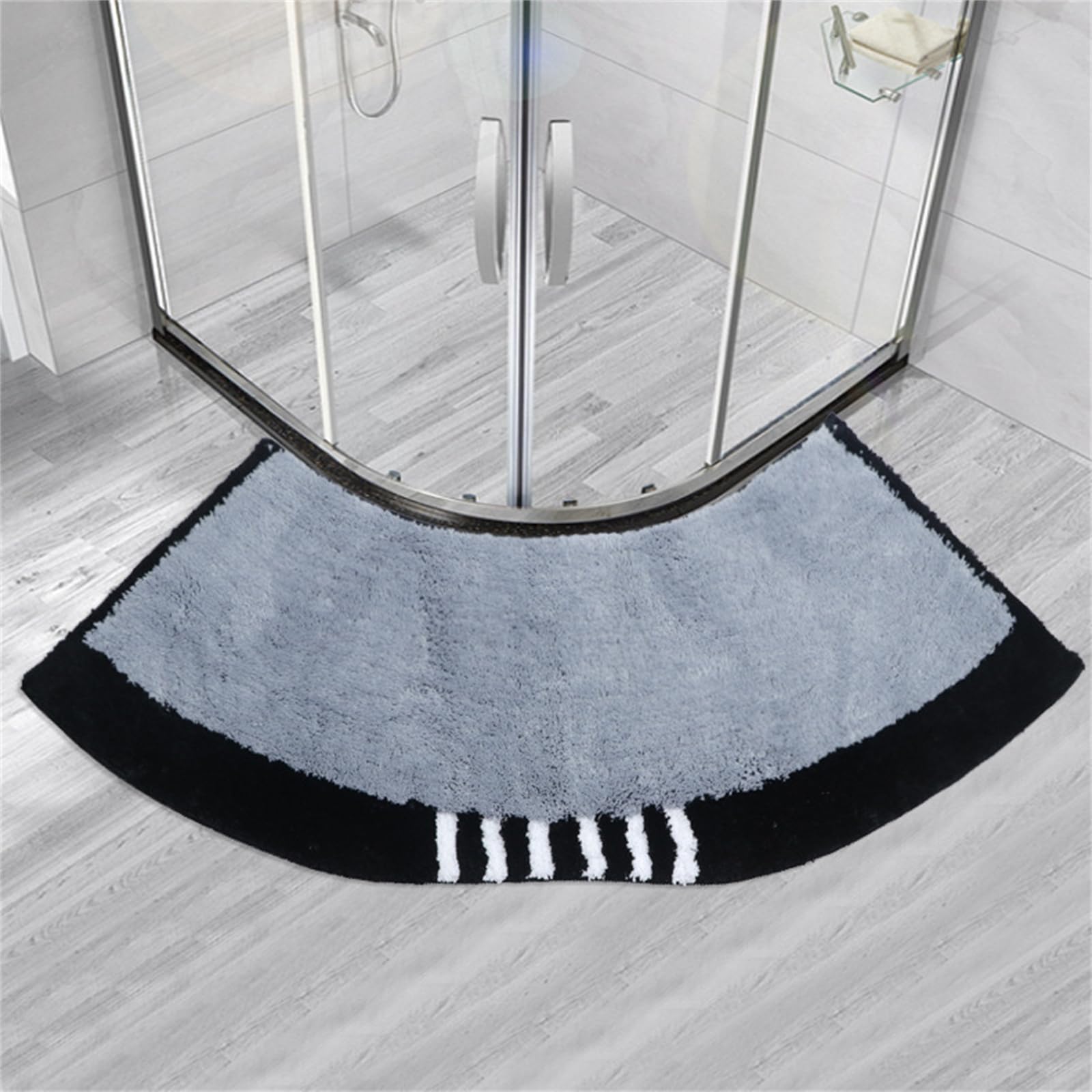 Tapis de bain incurvé antidérapant 46x143 cm anti-glissade pour douche