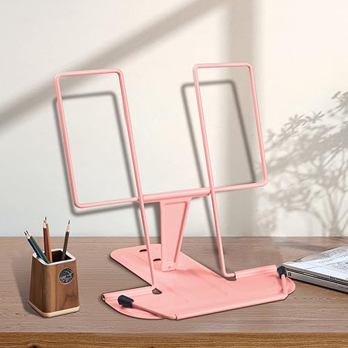 Miniatura 22 de Honagu Adjustable Reading Rest - Book Holder, Documents Stand, Sturdy Typing Stand for Recipes, Textbooks, Tablet, Music Books (Navy Blue)