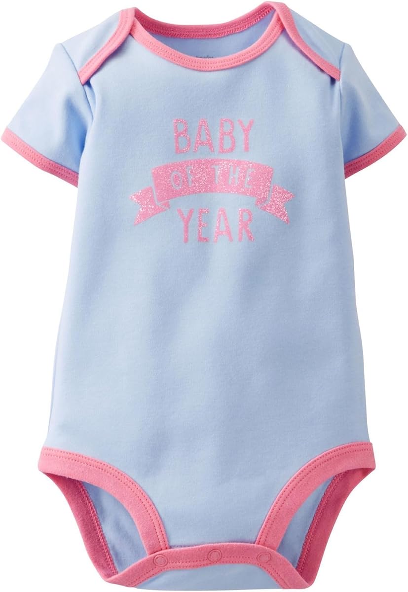 Carter's Baby Girls' Graphic Slogan Bodysuit (Baby) - Baby of the Year - 3 Months