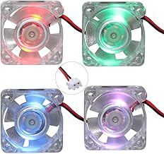 4pcs Mini 3D Printer Fan 3010 DC Brushless 24V 30x30x10mm RGB LED Light Hydraulic Bearing Cooling Fan with 2 Pin Terminal