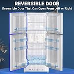 SMETA RV Propane Refrigerator with Freezer, Large Gas Propane Fridge RV Refrigerator Absorption Camping Dual Powered Electric 110V, 6.1 Cu.ft 2 Way Refrigerator for Garage Off Grid Living, White