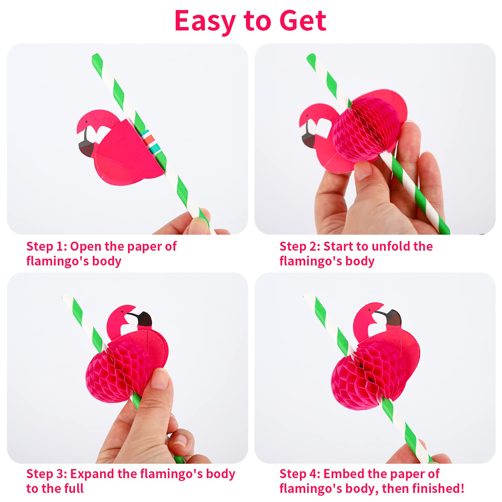 Cocktail Pailles, 50 Pièces Pailles à Cocktail 3D en Papier Ananas pour Cocktail Pailles, 50 Pièces Pailles à Cocktail 3D en Papier Ananas pour