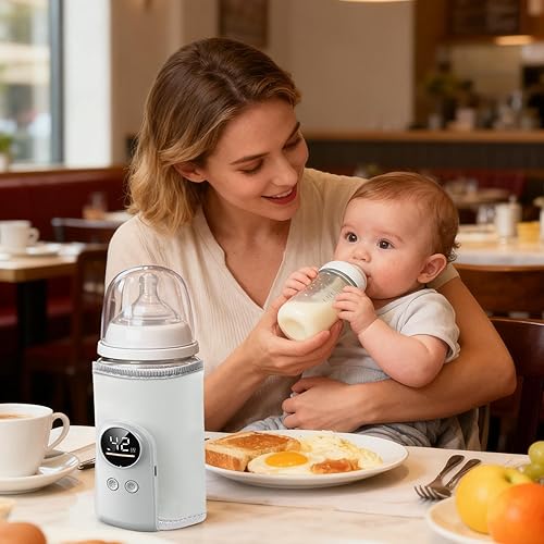 Miniatura 2 de Calentador de botellas portátil - Calentador de leche alimentado por USB, calentador de botellas USB para automóvil, calentador de leche materna
