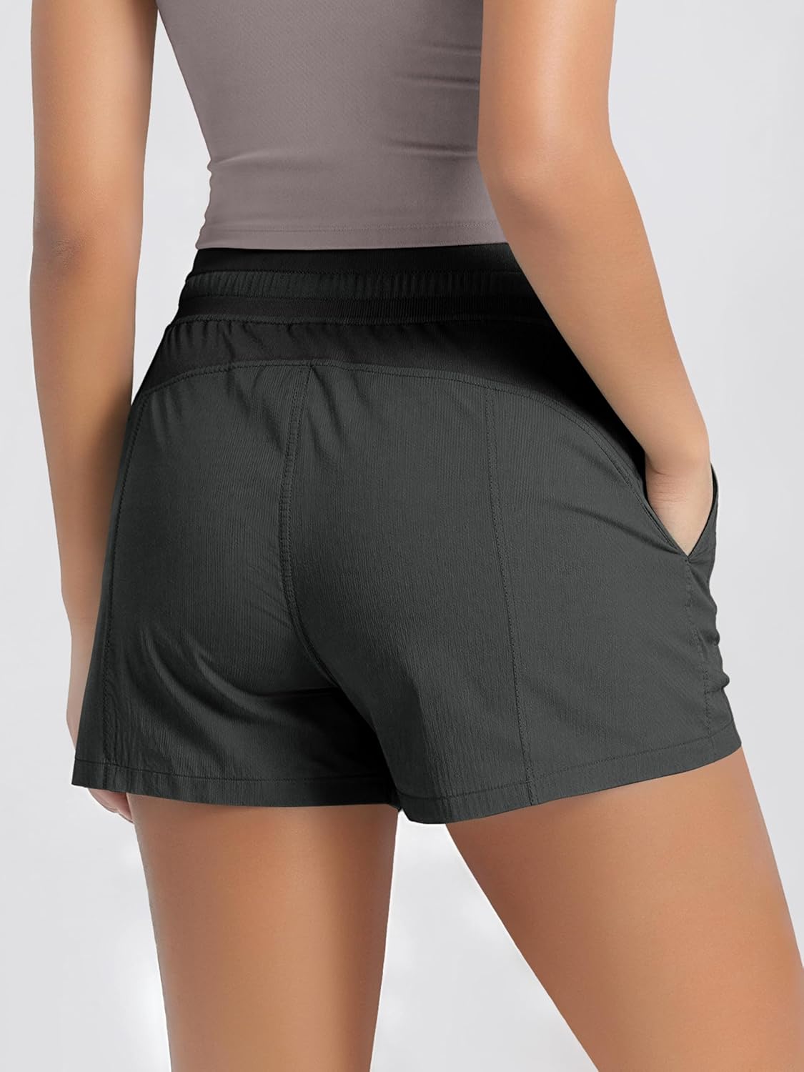 ODODOS Women's Lightweight Ripstop Athletic Shorts 3.5" - High Waisted Quick-Dry Workout Running Shorts with Pockets