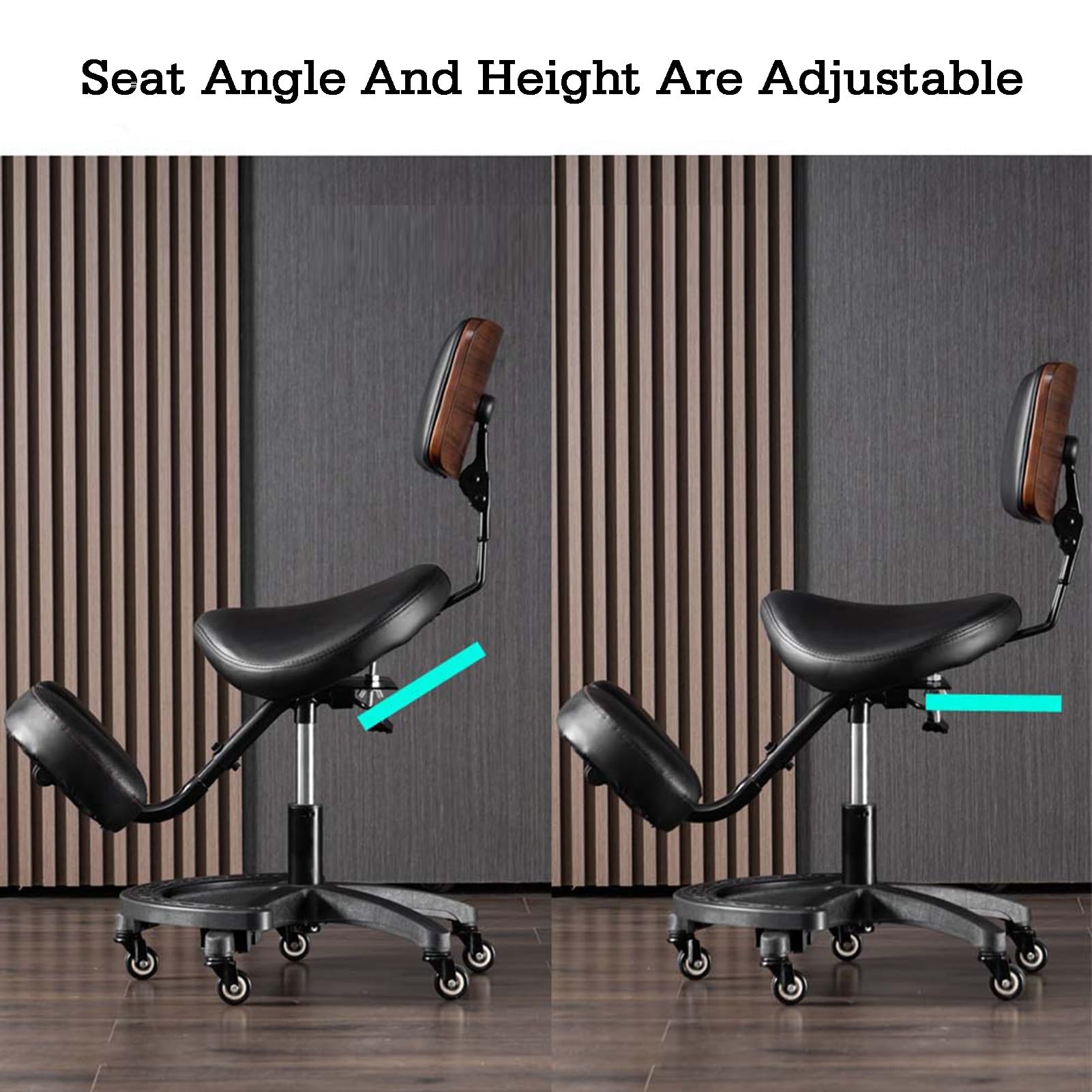 Genérico Silla ergonómica Profesional de Rodillas, con Equilibrio Variable, Altura Ajustable for Mejorar la Postura y la circulación de Las piernas.