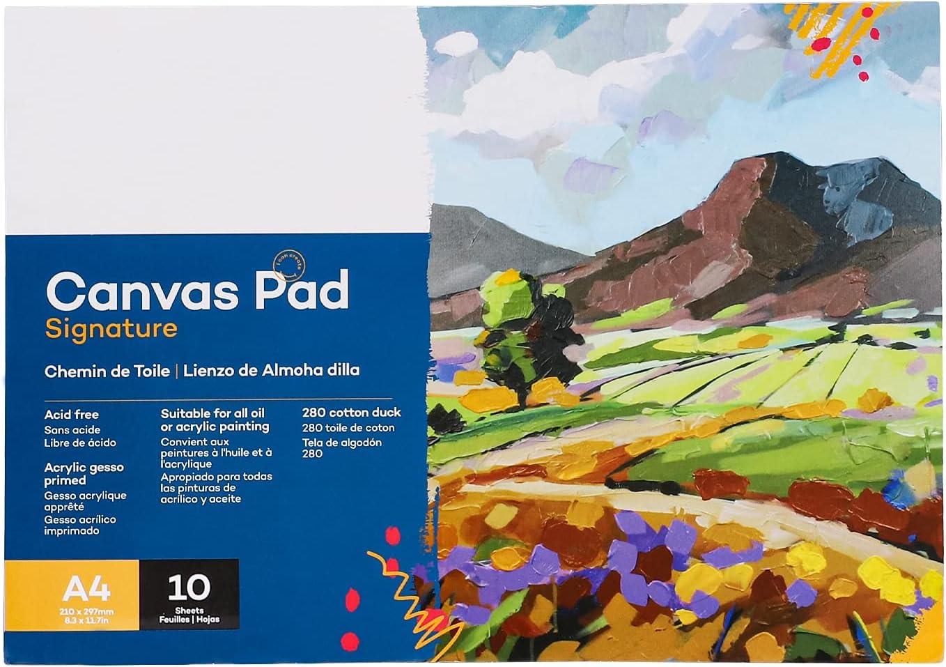 Oil Painting Canvas Pad for Beginners Practice 280GSM 10