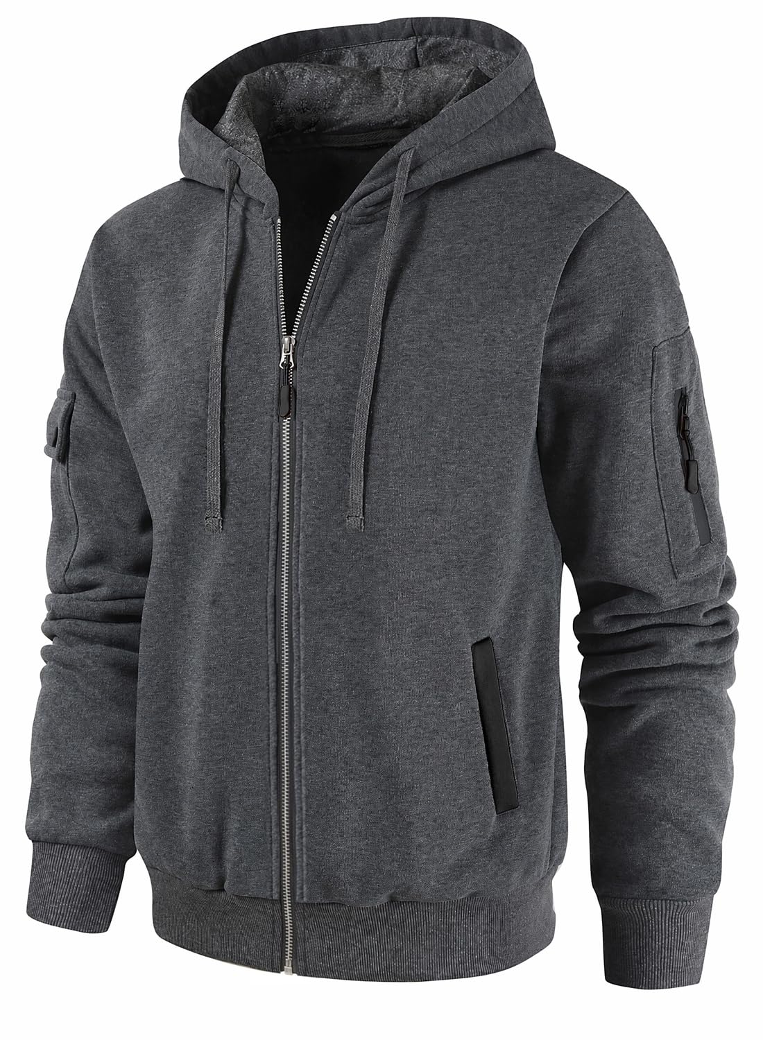 Men's Hoodies Casual Pullover Hooded Sweatshirt Long Sleeve Quarter Zip Hoody Tops With Kangaroo Pocket