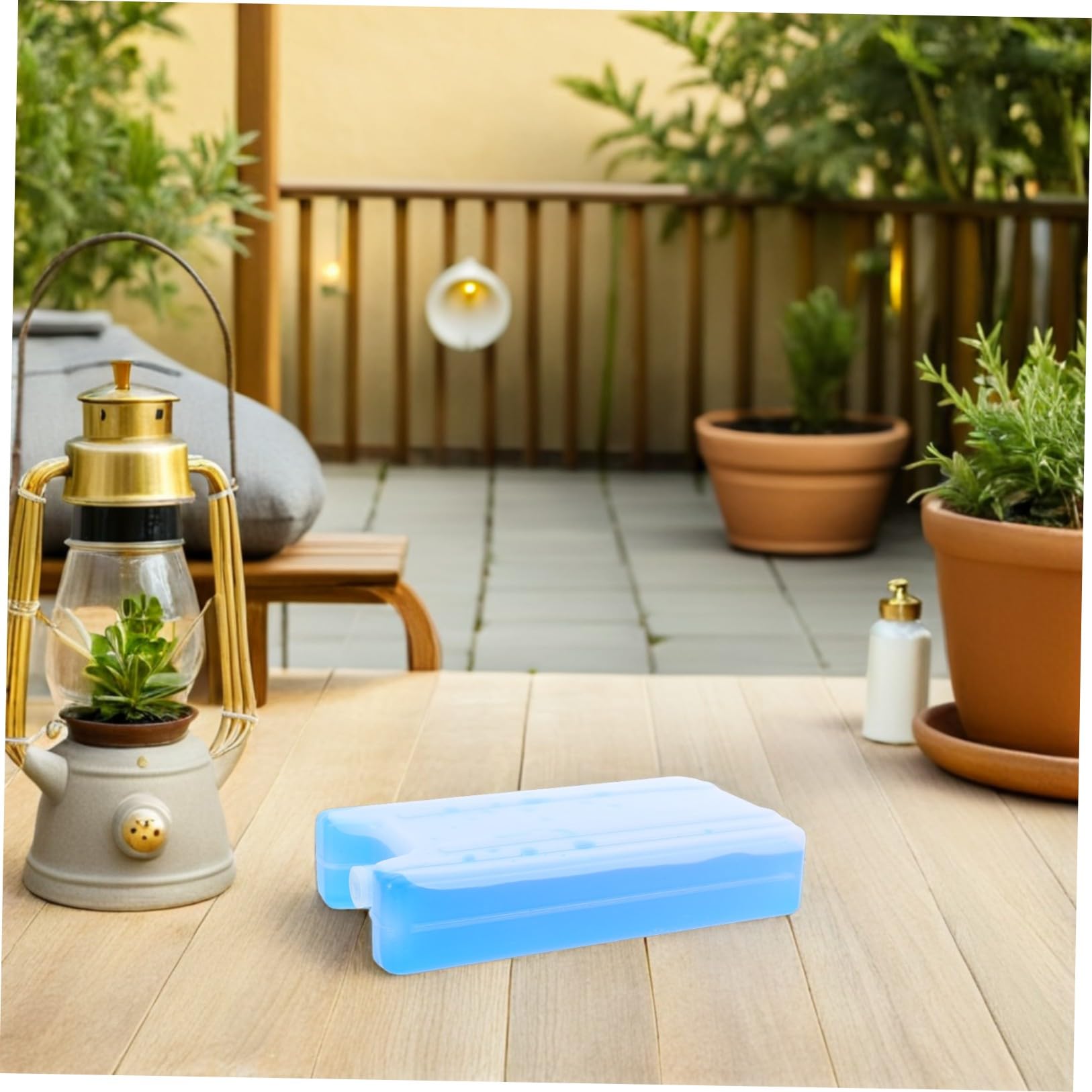 BESTYASH 4 Piezas Caja de Hielo Reutilizable de 400ml para Fiesta Verano Ventilador y Paquetes de Congelador Pequeños para Mantener Frescura en Uso Diario y Dormitorios