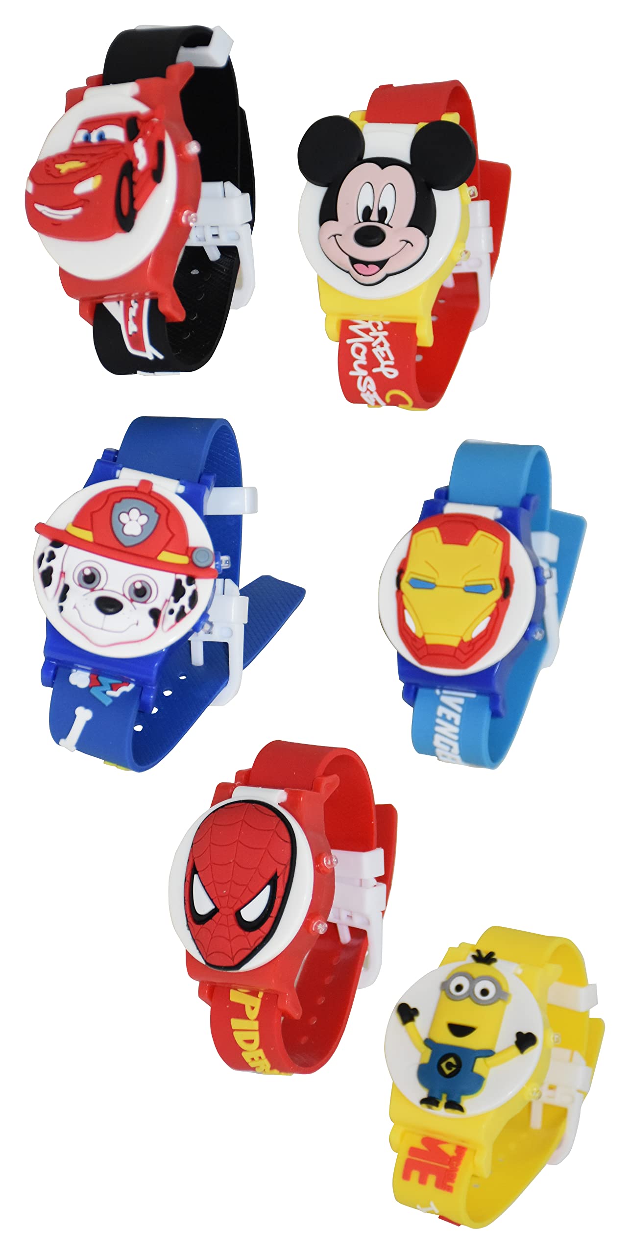 1Pc Random Desing Superhero Watch for Birthday Return Gift,Gift for Boys/Watch for Children/Digital Watch for Boys/Cartoon Theme Gift for Birthday