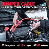 Vista 3 de Car Emergency Kit with Portable Air Compressor, First Aid Kit, Jumper Cables, Roadside Safety Emergency Tool Kit for Women, Men, Teen