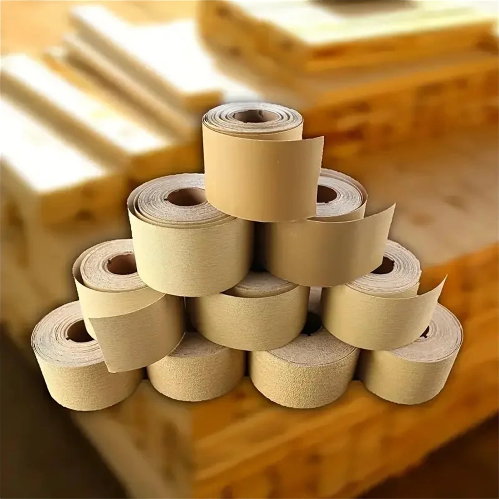 1 rollo de papel de lija autoadhesivo, tamaño 2-3/4 X 10, hoja adhesiva PSA, adecuado for automoción y carpintería
