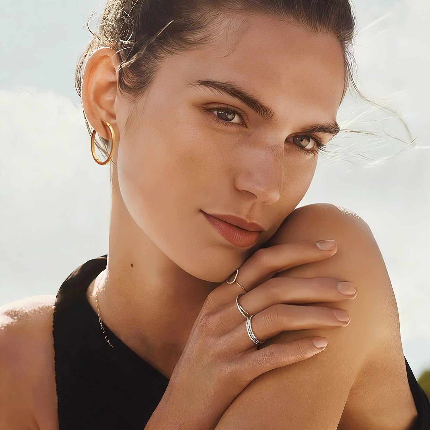 14K Gold Hoop Earrings for Women 14K Gold Earrings for Women Gold Hoop Earring for Womens Hoops Beauty of Simplicity Hoops Earring for Womens 20/25/ 30/40 MM