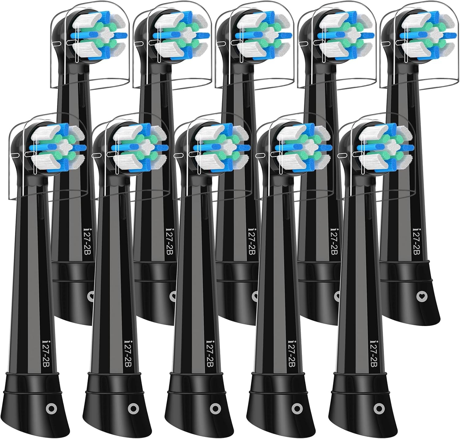 12pcs iO Toothbrush Heads Compatible with Oral B iO Medium-Hard bristles Care for Your Teeth Replacement Heads Compatible