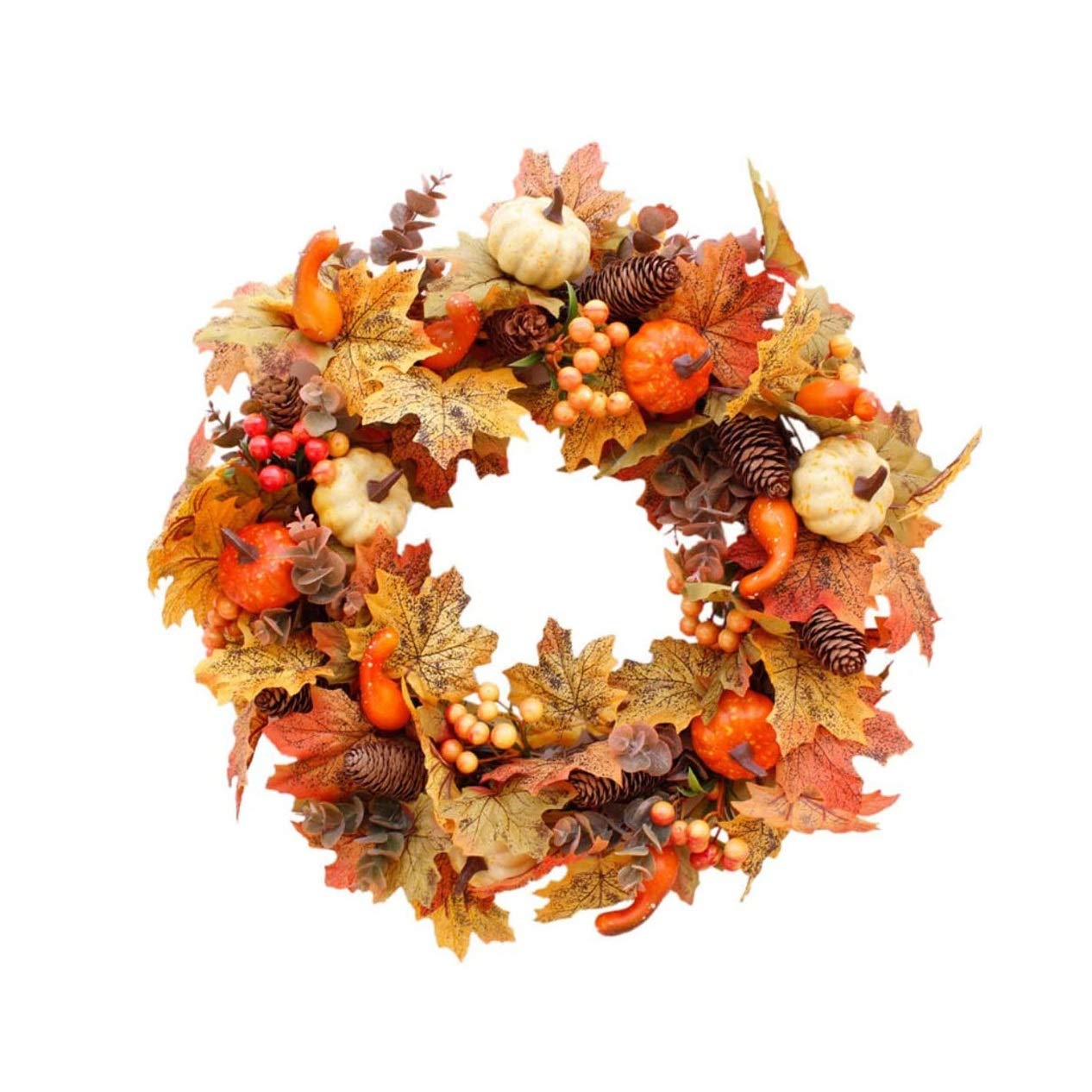 Décoration de porte d'entrée automnale et guirlande de Thanksgiving 50cm