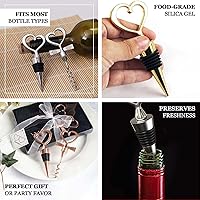 Vista 4 de Efavormart - Abridor de botellas de vino y tapón de metal plateado con caja de regalo de terciopelo