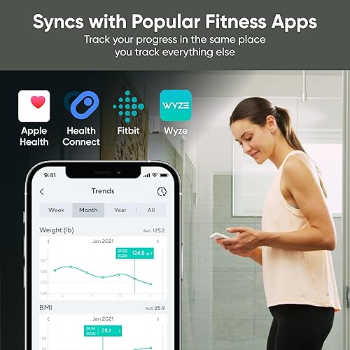 Miniatura 6 de Wyze Scale S, Scale for Body Weight, Digital Bathroom Scale for Body Fat, BMI, Muscle, Heart Rate, Body Composition Analyzer with App