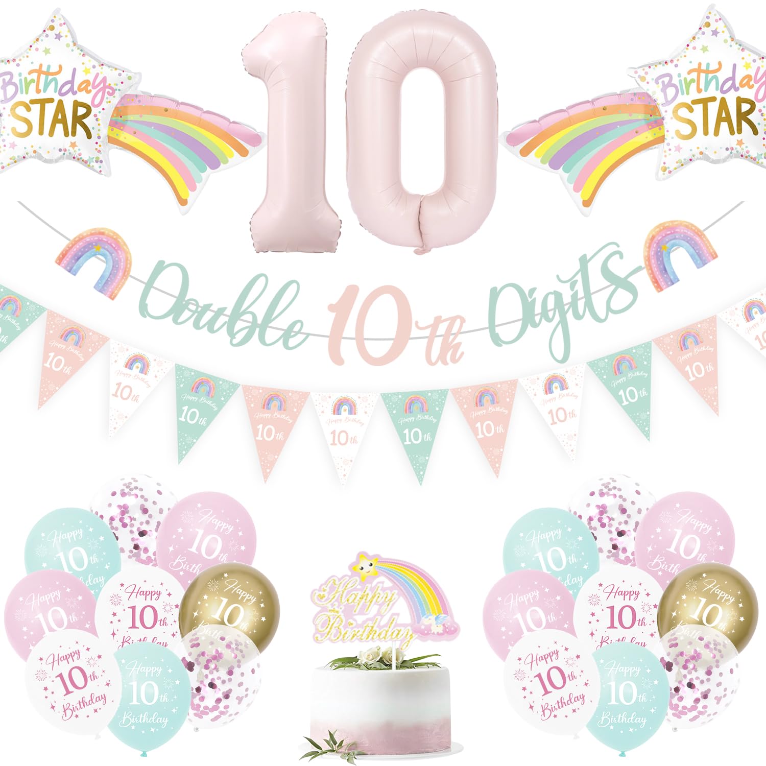 10th Birthday Decoration For Girls, Double Digits 10th Decoration — image 1