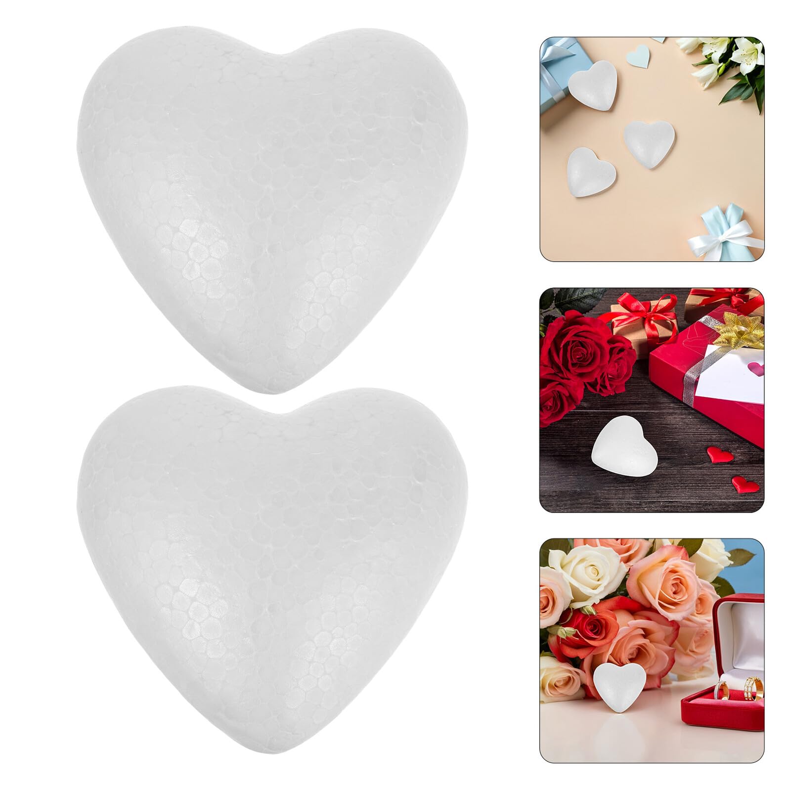 Gatuida 20 Palline di Schiuma a Forma di Cuore 8,5 Cm, Cuori di Gommapiuma Artigianale per Decorazioni Fai da Te, Forniture Creative per Matrimoni e Lavoretti