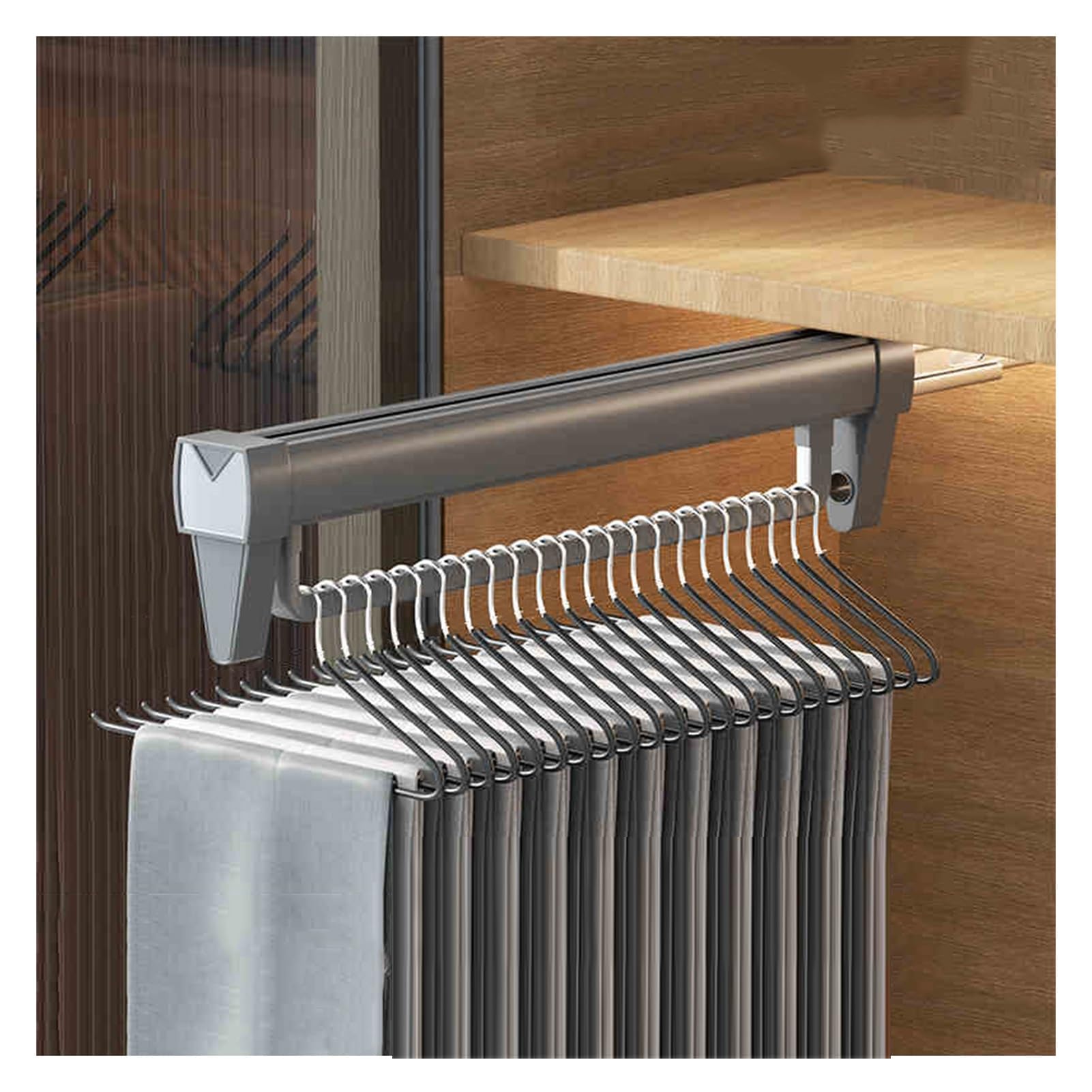 Support à vêtements réglable gris de 410 mm supportant une charge lourde de 25 kg