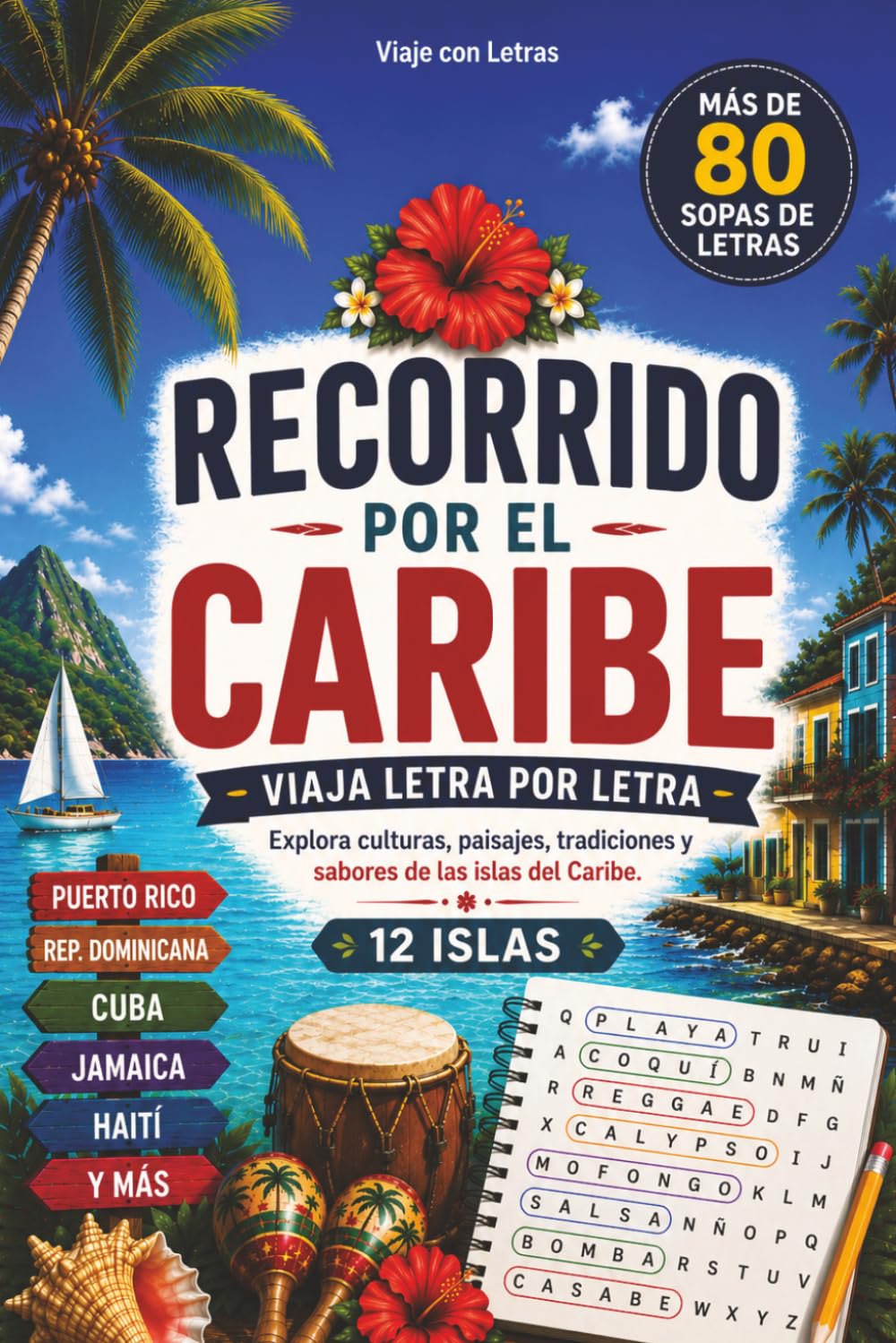 Recorrido por el Caribe: Sopa de Letras: Actividades para adultos en Español