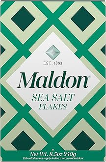 MaldonSalt, Sea Salt Flakes, 8.5 oz (240 g), Kosher, Natural, Handcrafted, Gourmet, Pyramid Crystals