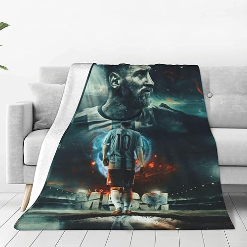 Manta de forro polar para regalo de fútbol, franela antibolitas, micromanta suave para silla, dormitorio, sala de estar, sofá cama, exterior, 50 x