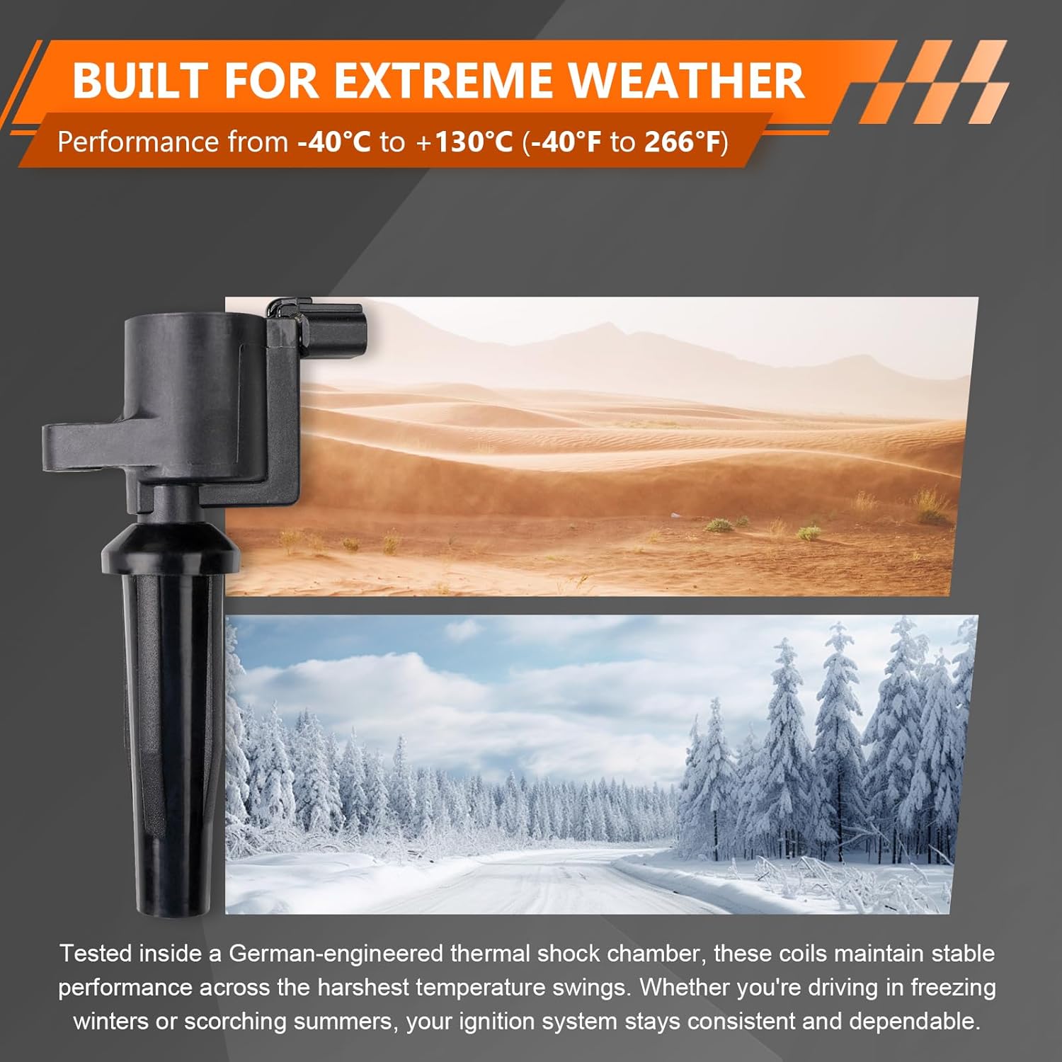 Ignition Coil - 4 Pack Compatible with Ford Escape Focus, Mazda 3 6 Tribute Mercury Mariner 2.0L 2.3L, Engine Coil Replace OE# LF1618100A, 4M5G12A366BC