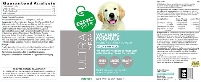 puppy weaning formula