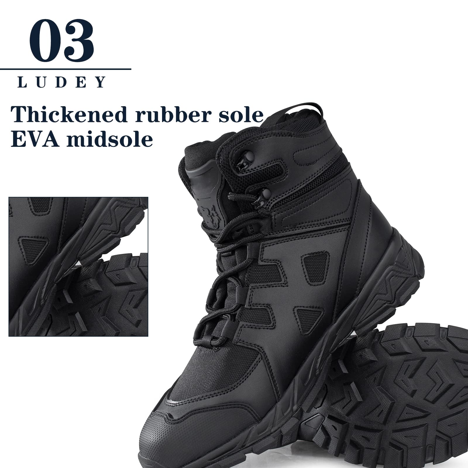 Militärstiefel Herren Einsatzstiefel Springerstiefel Bequem Kampfstiefel Tactical Schuhe Dauerhaft Wasserdichte Armeestiefel