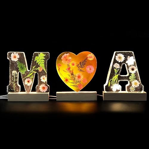 Miniatura 5 de HAPPY RESIN Moldes de letras grandes para resina moldes de silicona para resina epoxi moldes de resina de silicona de 6 pulgadas para decoración del