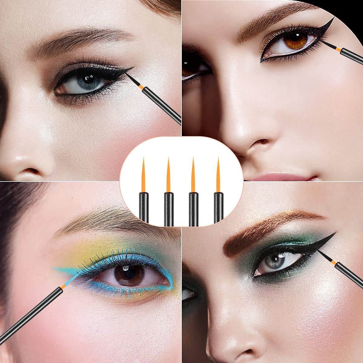 Nyamah Sales 50pcs Eyeliner Brushes With Covers,Eye Liner Wands for Makeup, Eyeliner Applicator Cosmetic Eye Wands Makeup Tool for Eye Line Eyelash Growing - Image 7 thumbnail