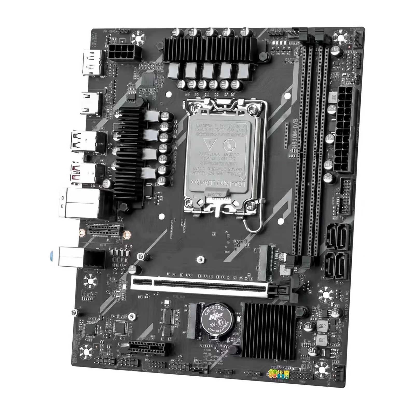 Carte Mere Fit for JGINYUE H810M-D/B Mothboard M-ATX for Intel®Core Ultra200 Series CPU 225/245K/265K DDR5 RAM Max 64GB for Le Montage vidéo au Bureau et à Domicile
