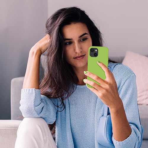 Miniatura 7 de Cordking Funda para iPhone 13, iPhone 14, silicona ultra delgada, a prueba de golpes, funda protectora con forro de microfibra suave antiarañazos,