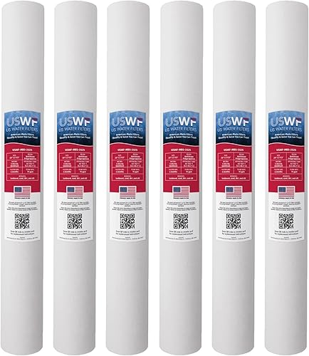 Cartucho de repuesto de sedimentos de polipropileno fundido de 5 micras, 20 x 2.5 pulgadas, compatible con Pentek P5-20, Hydronix SDC-25-2005,