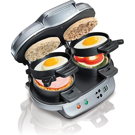 Hamilton Beach Dual Breakfast Sandwich Maker with Timer