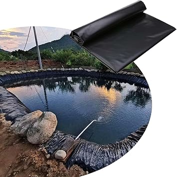 Image Pond Liner Heavy Duty Flexible Pre-Cut Waterproof Fish Pond Bed Liners Foldable Durable Impermeable Film for Water Pool Waterfall Proof Ponds (Size : 9x8m/30x26ft) Image Pond Liner Heavy Duty Flexible Pre-Cut Waterproof Fish Pond Bed Liners Foldable Durable Impermeable Film for Water Pool Waterfall Proof Ponds (Size : 9x8m/30x26ft)