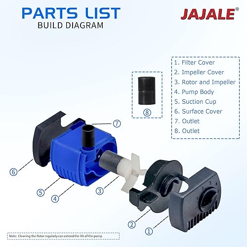 Miniatura 3 de Bomba de agua sumergible de 93 GPH ultra silenciosa para estanque, acuario, pecera, fuente, hidroponía